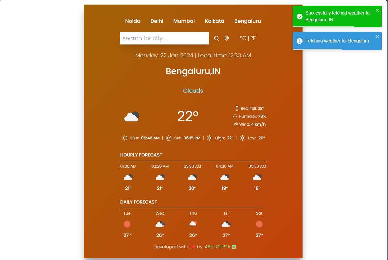 Weather Forecast Screenshot